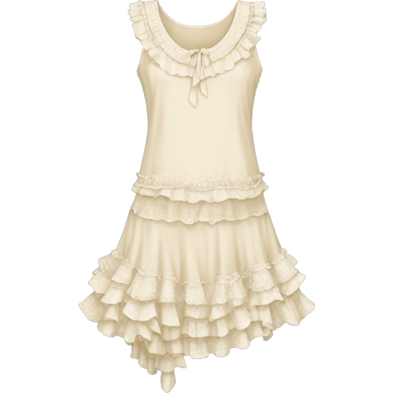 1920s frilly drop waist dress  emoji