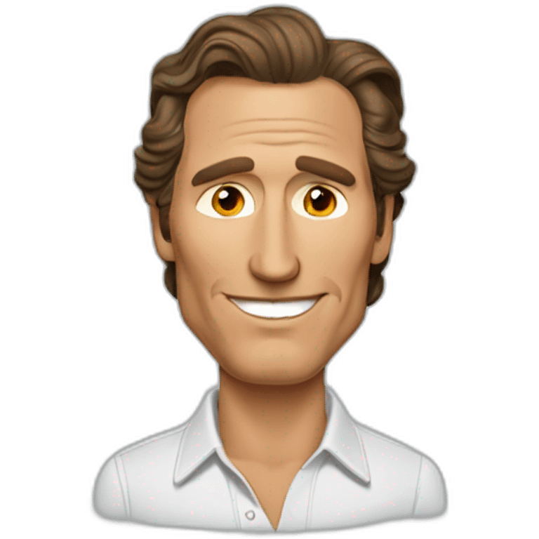 matthew mcconaughey cartoon wearing shirt emoji