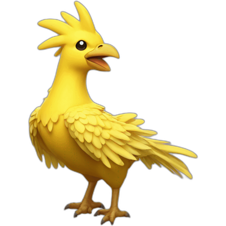 Chocobo wave emoji