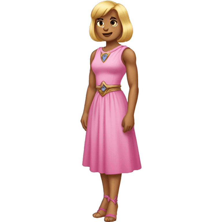 He-Man in a pink dress emoji