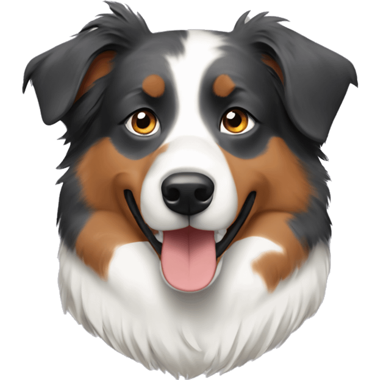 Australian Shepherd wearing a collar emoji