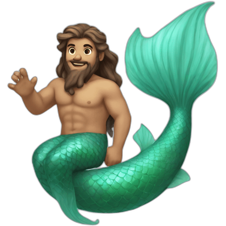 Male naiad with mermaid tail  emoji