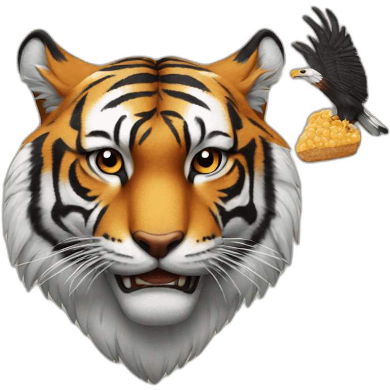 tiger eating eagle emoji