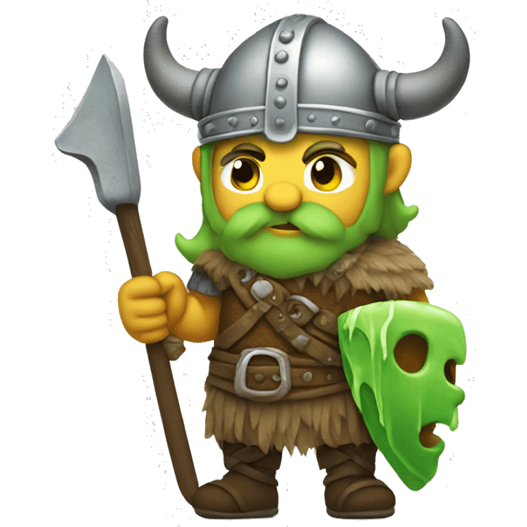 viking with slime emoji