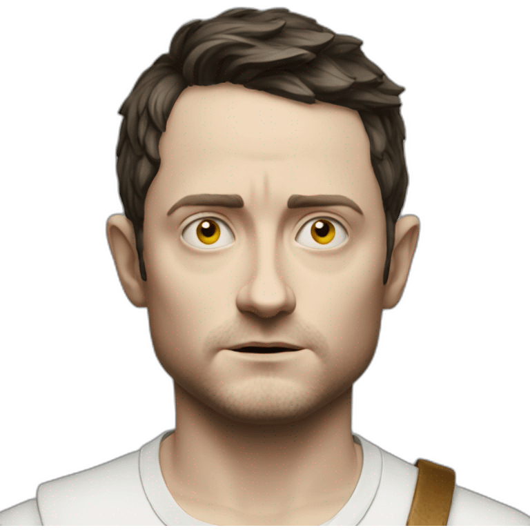 elijah wood serious emoji