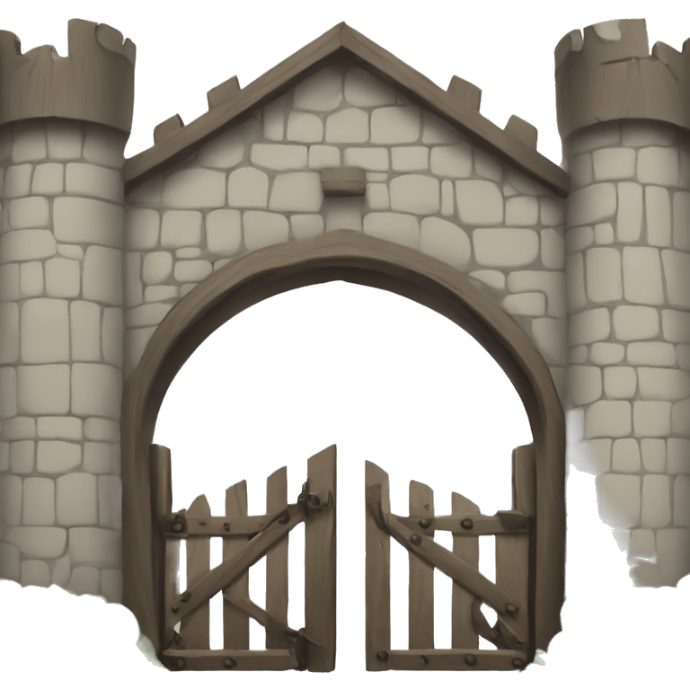 wooden medieval castle gate emoji