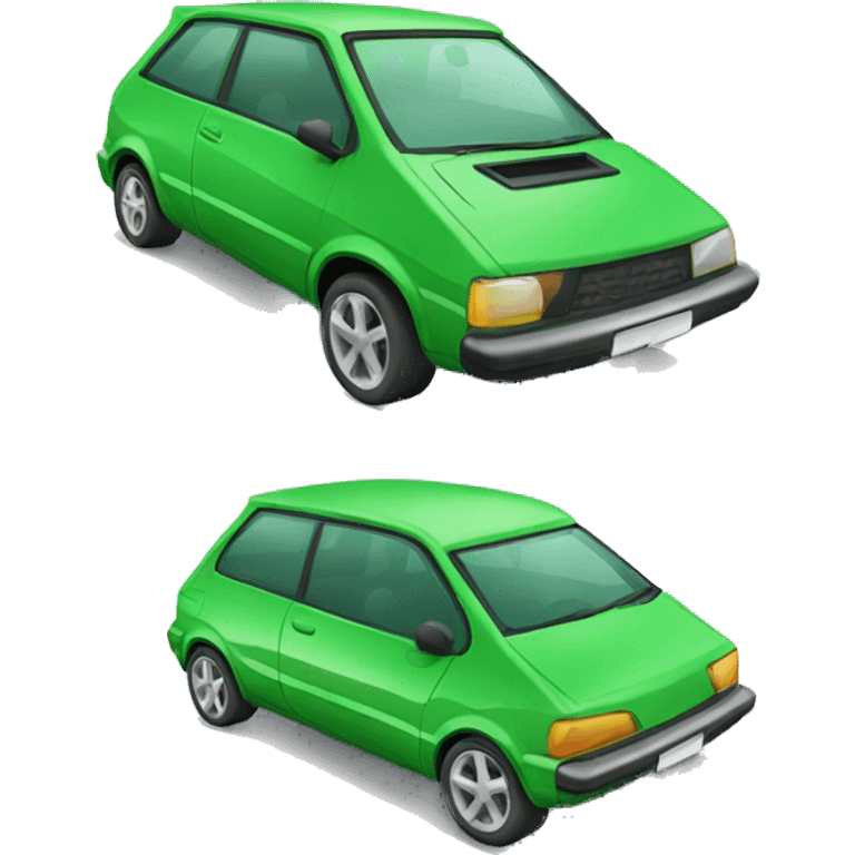 Green Car hatchback emoji