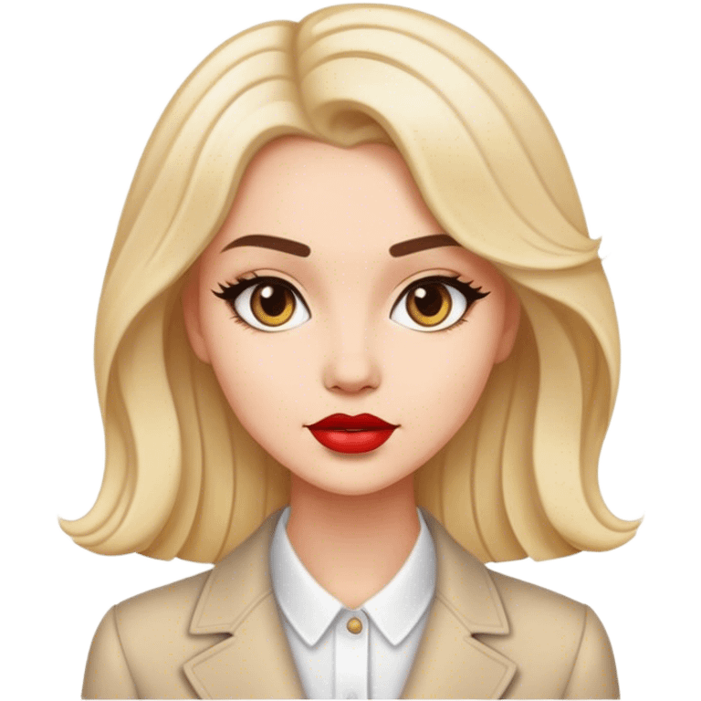 A fashionable lady styling emoji