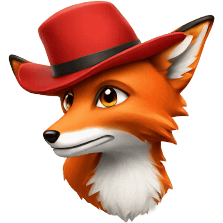 fox with red hat emoji