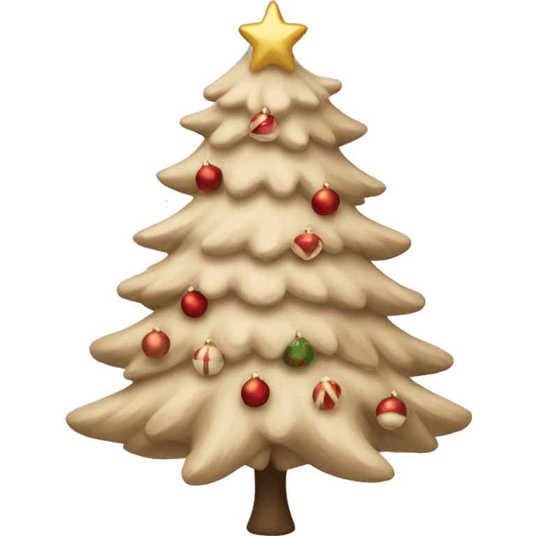 Christmas asthetic beige tree emoji