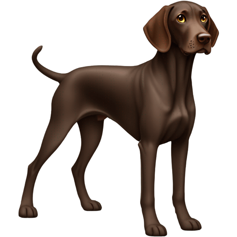 Brown German shorthair pointer emoji