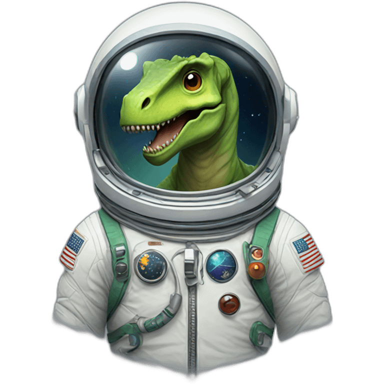 Dinosaur astronaut emoji