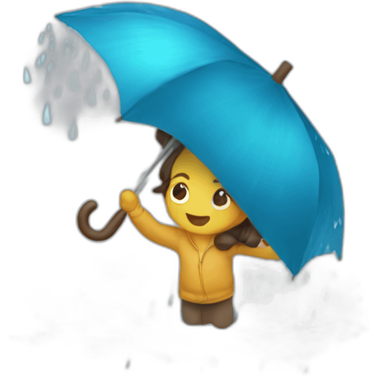 Lluvia viento emoji