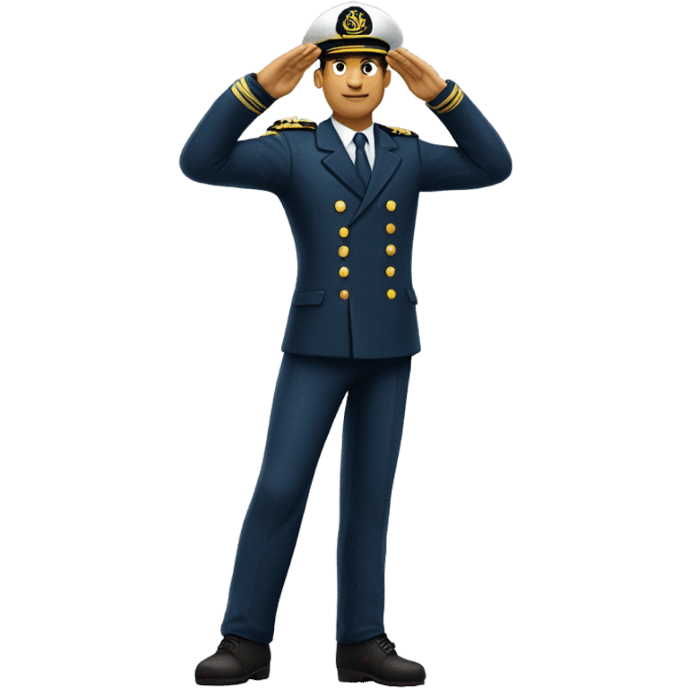 Boat captain saluting  emoji