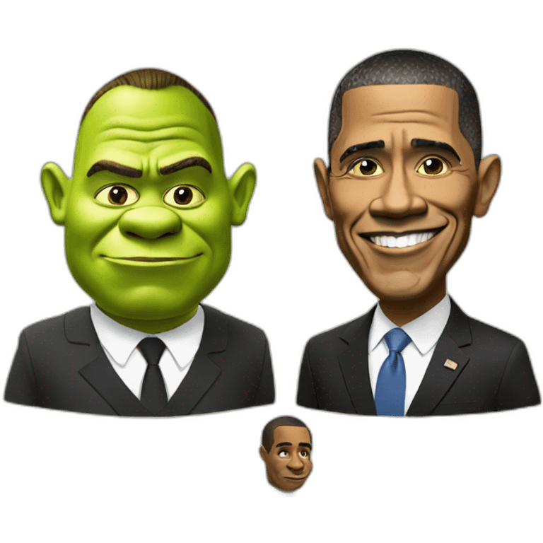 Shrek and Obama emoji