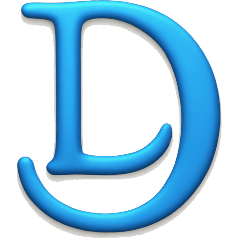 Blue old English letter D emoji