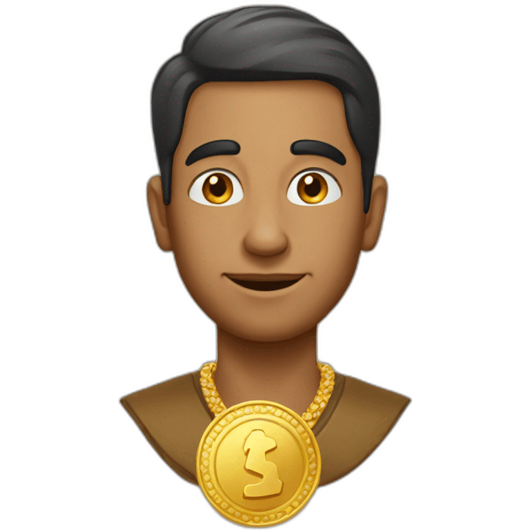 indian man with gold coin emoji