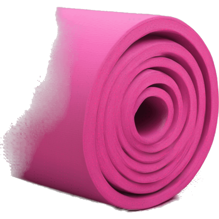 Pink half rolled out yoga mat emoji