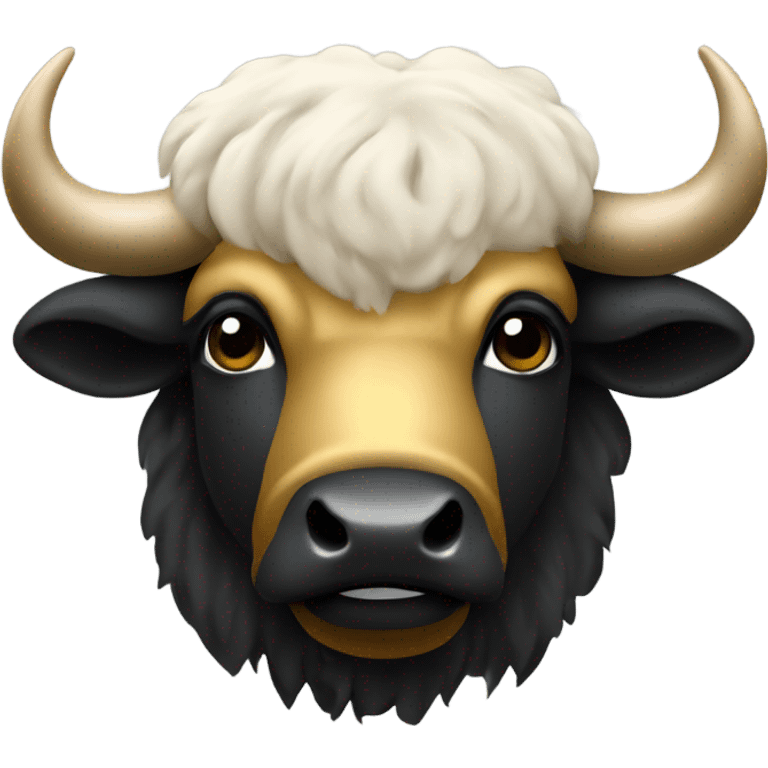 A black and gold Colorado buffalo emoji