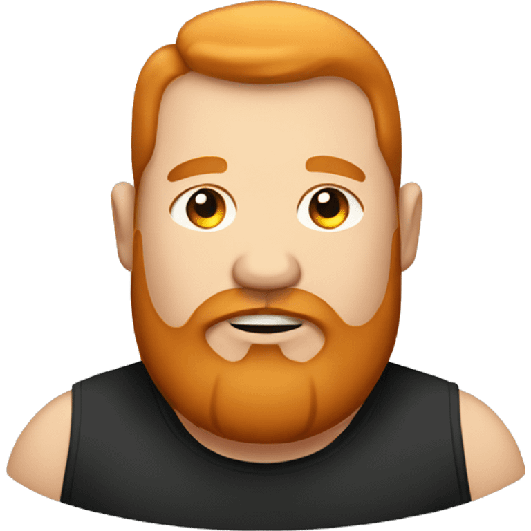 Fat man with tattoos and ginger beard emoji