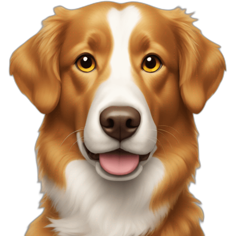 Duck tolling retriever, white forehead stripe emoji