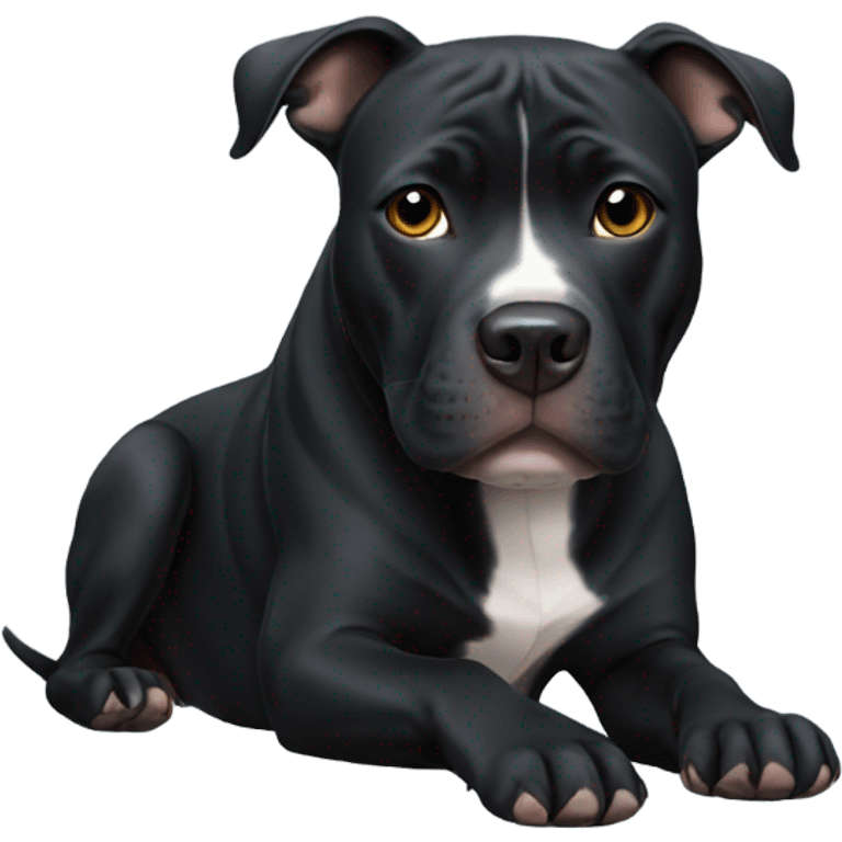 Black Pitbull  emoji