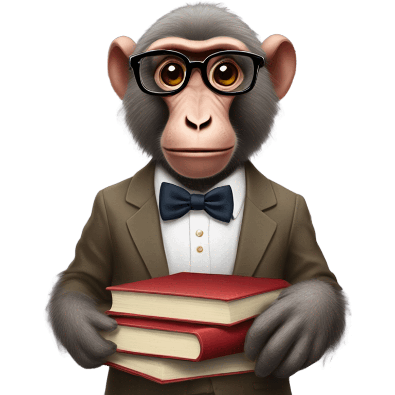 Baboon nerd emoji