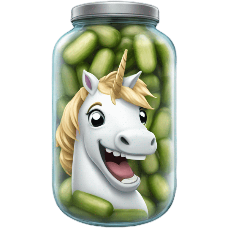 Unicorn eating pickles  emoji