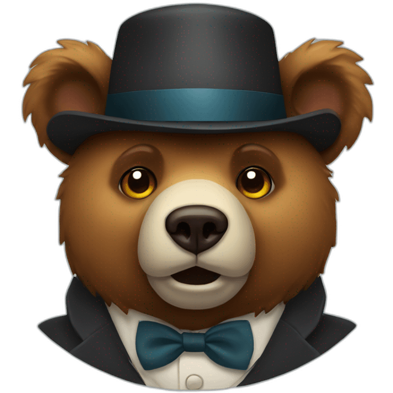 Bear with a monocle emoji