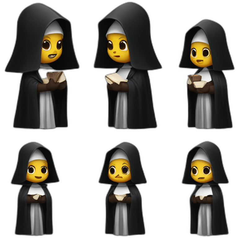 dark vader dressed as a nun emoji