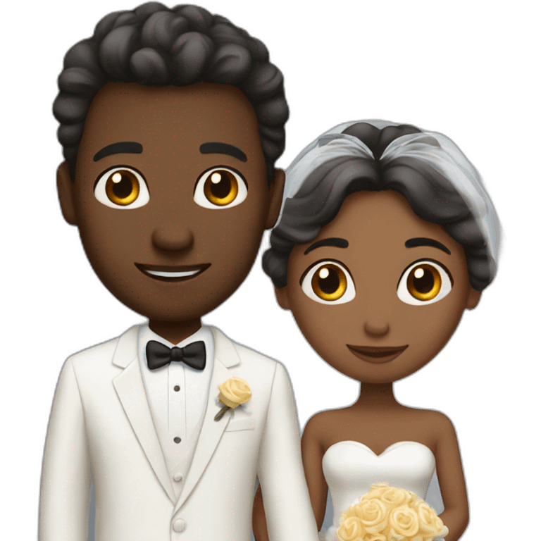 interracial couple married emoji