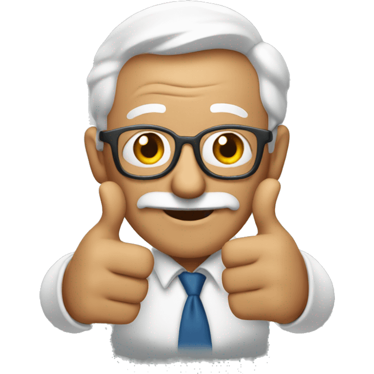 Grandpa gives thumbs up emoji