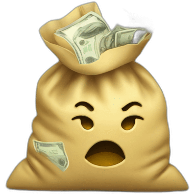  money spilling from a bag emoji