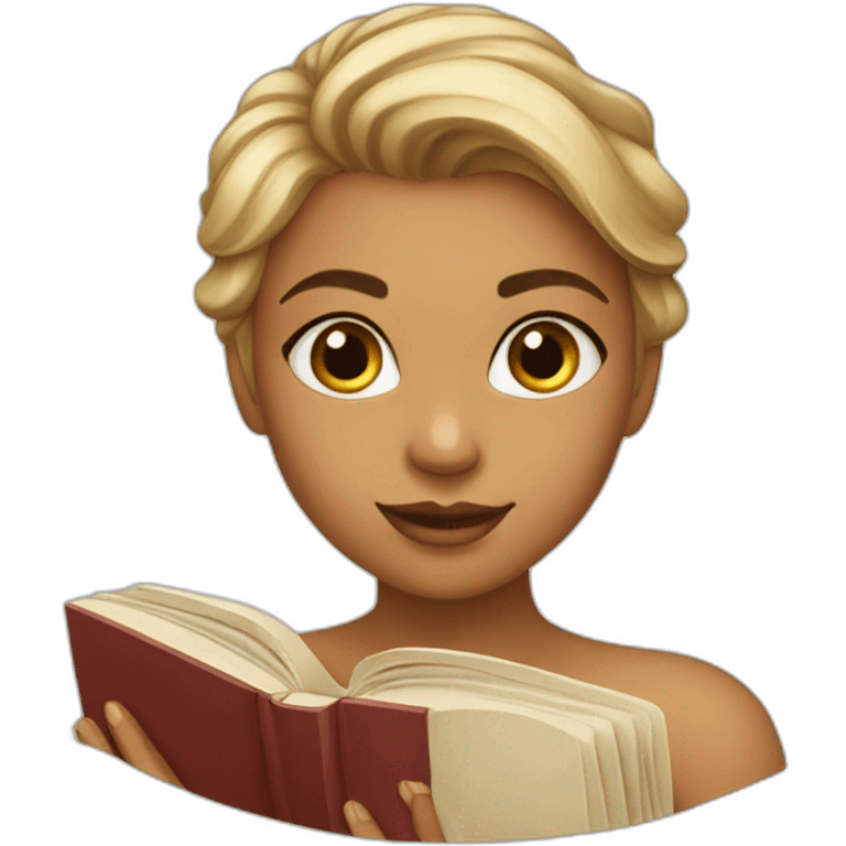 beautiful-girl-with-book emoji