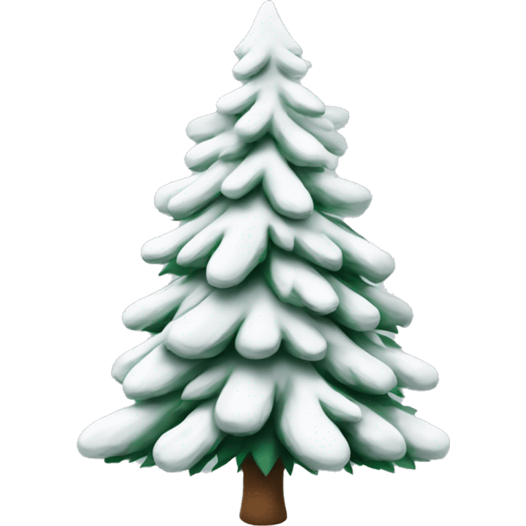  actual white fir christmas tree isolated.  emoji