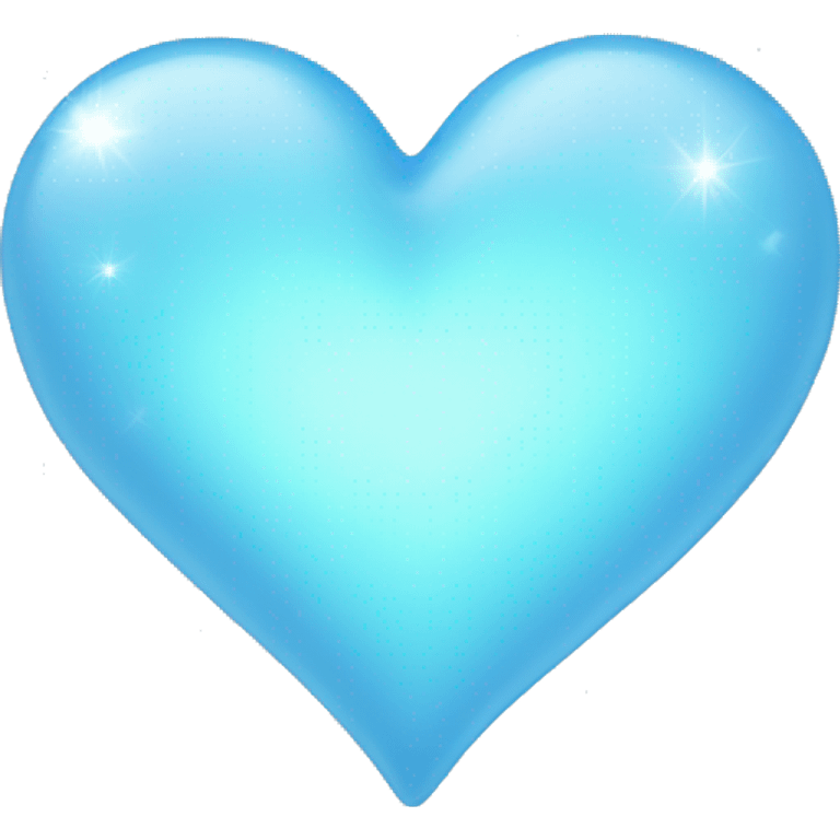 Sparkling pastel blue heart emoji