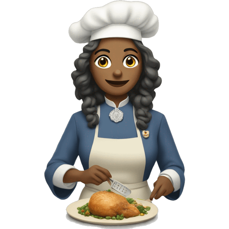 queen of england cooking a meal emoji