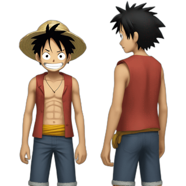 luffy standing with is scar emoji