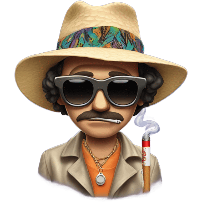 Fear and Loathing in Las Vegas, smoking, cigarette holder, psychedelic, bats emoji