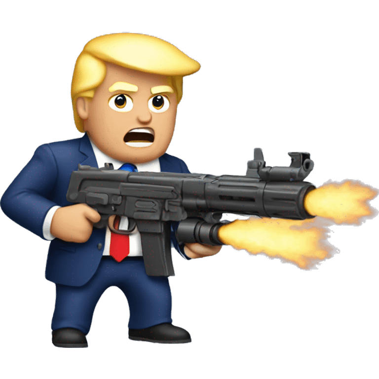 trump with minigun emoji