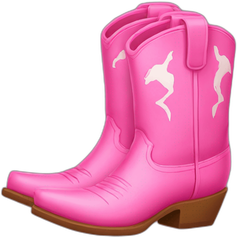 pink cowboy boots emoji