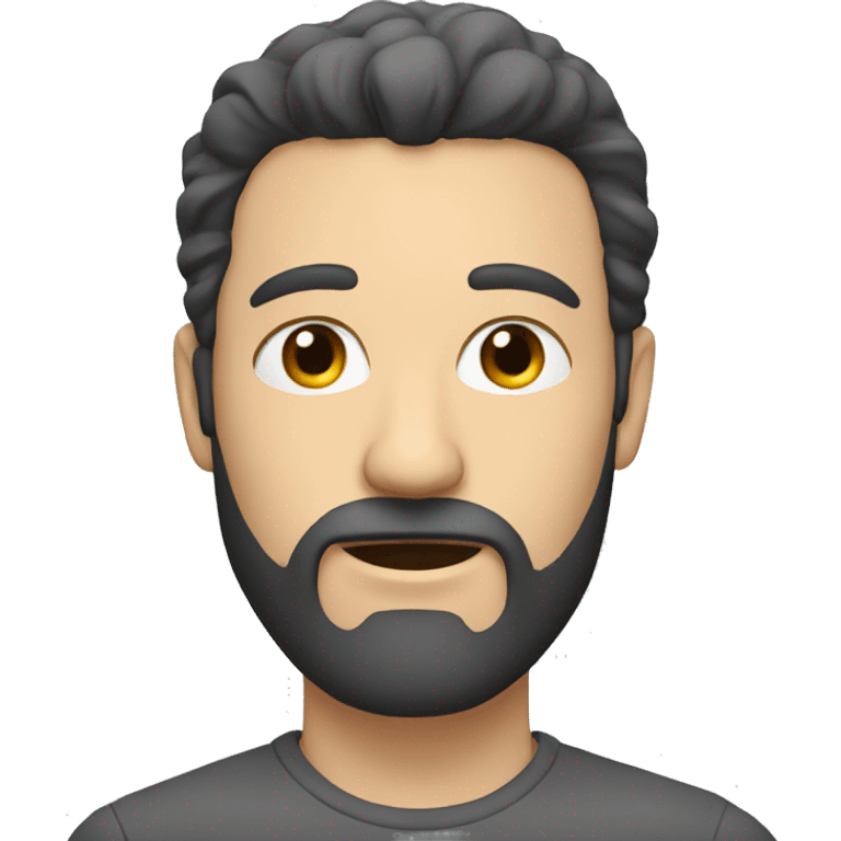 a white man's face, with some beard, dark hair emoji