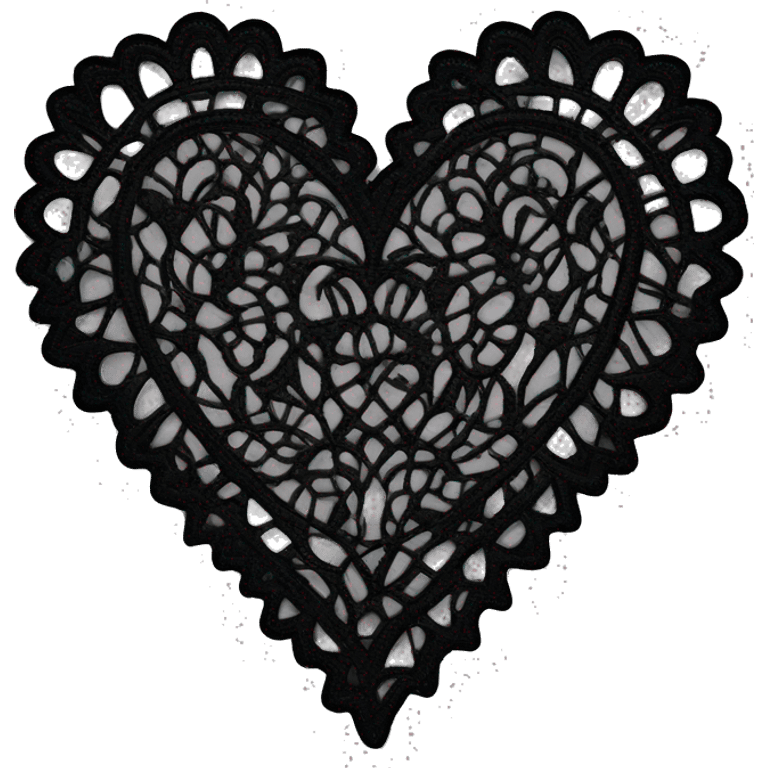 Black lace heart emoji