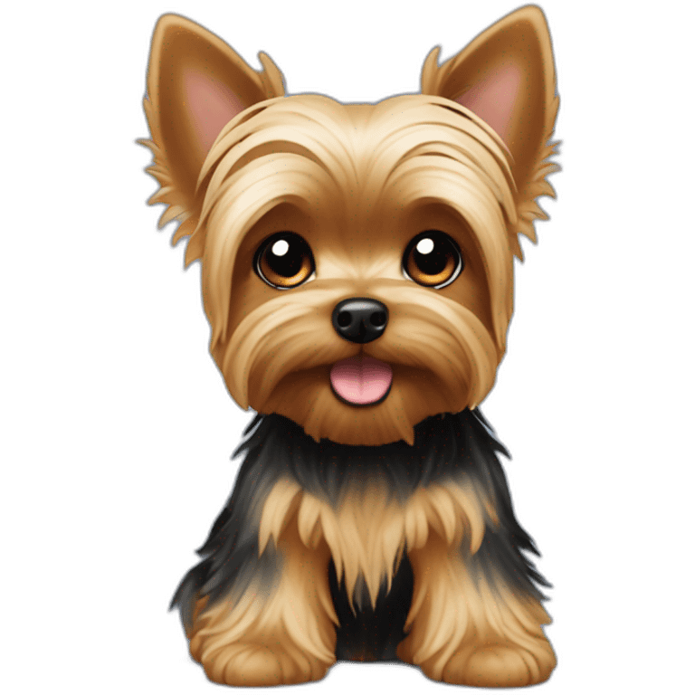 Mini cute yorkie emoji