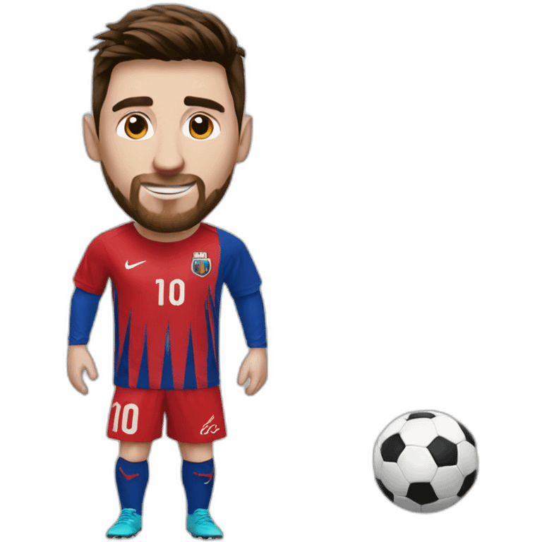 Messi with chile soccer shirt emoji