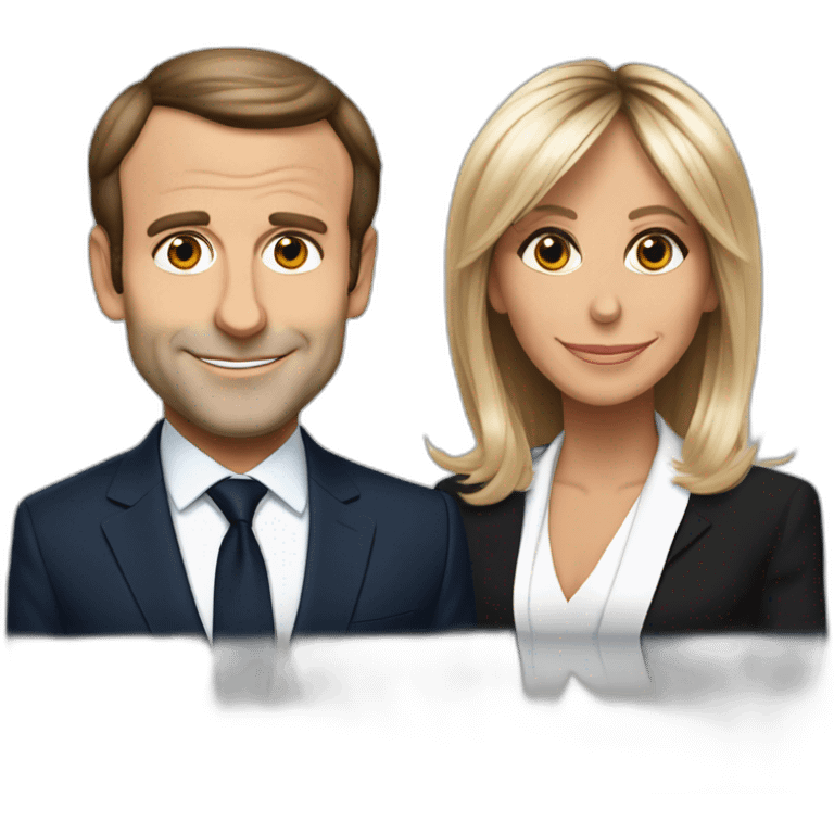 Emanuel macron et Brigitte macron emoji