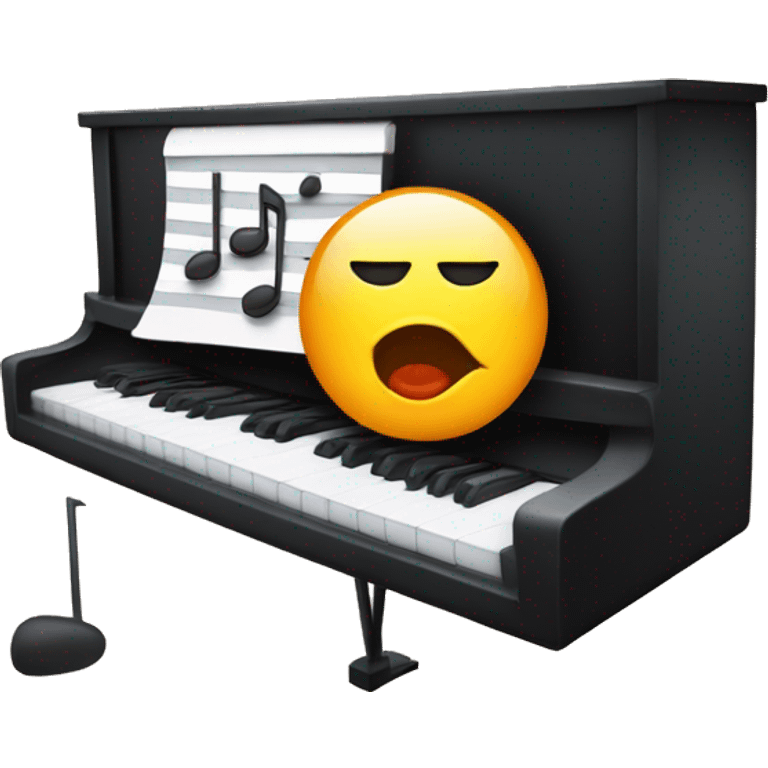 an electronic tuner for band falling off of a music stand emoji