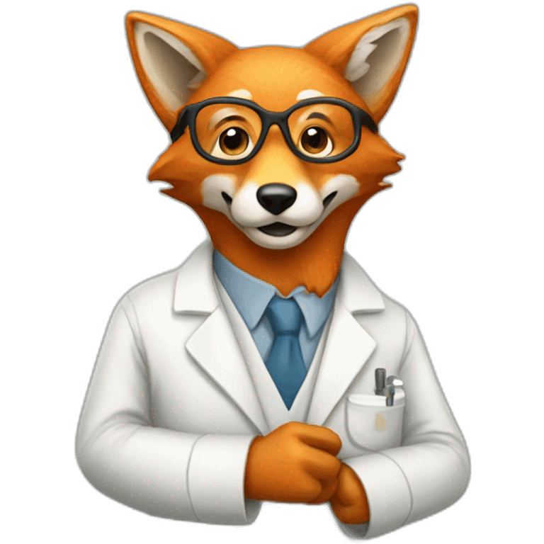 Fox scientist emoji