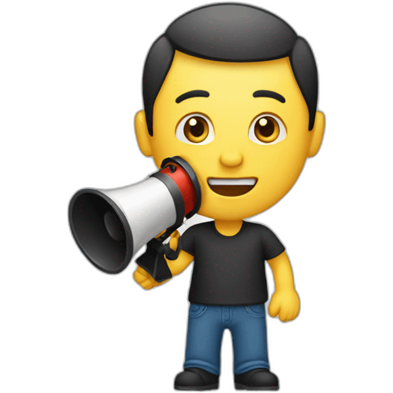 a man with a loudspeaker emoji