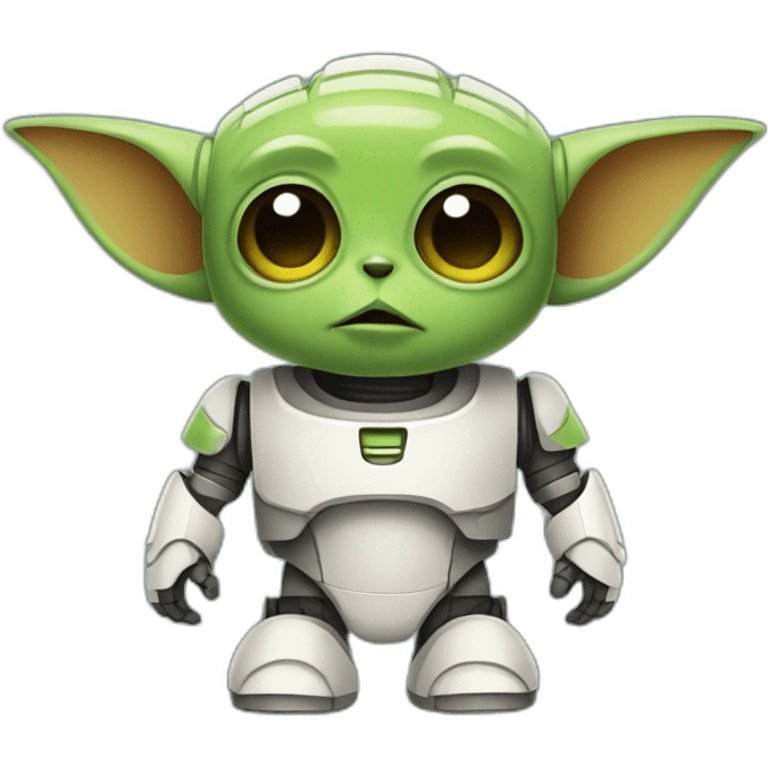 cute robot with yoda ears emoji